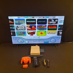 Nintendo Wii 1TB HDMI Black Wii Mote Orange Wireless Controller +Accessories